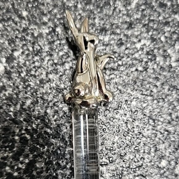 7 Cocktail Stir Sticks Swizzle Sticks Glass with Silvered Glass Animal Heads - Picture 7 of 11